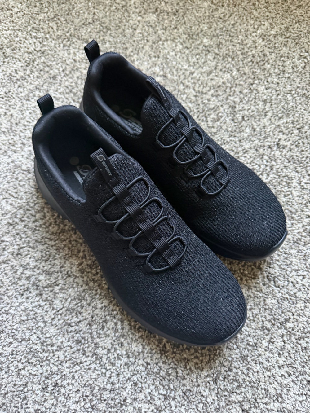 Skechers Black Lightweight Slip-On Athletic Sneakers